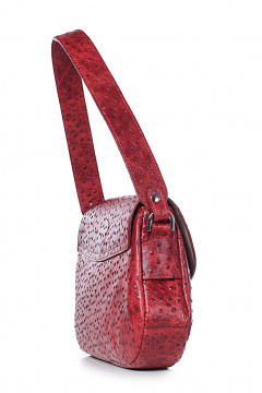 Круглогодичная кожаная сумка красного цвета с ручками Galanteya 41424.24с1285к45 красн/коричн - фото 4