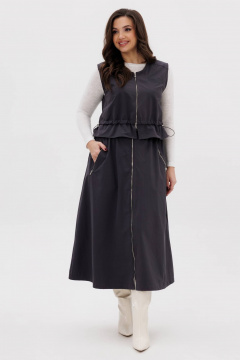 Жилет и юбка демисезонный комплект в стиле на каждый день Fantazia Mod 4963 - фото 4