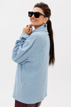 Джемпер свободного кроя из мягкого трикотажа с горлом-хомутом Anelli 1509 северный-ледовитый_океан - фото 5
