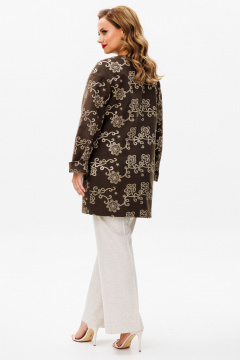 Платье полуприлегающего силуэта с защипами и складками из костюмной ткани Urs 24-388-3 - фото 5