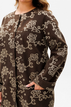 Платье полуприлегающего силуэта с защипами и складками из костюмной ткани Urs 24-388-3 - фото 4