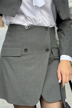 Мини-юбка на запах с имитацией клапана для стильных образов ERTANNO 2051 - фото 2