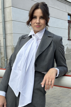 Элегантный женский жакет полуприлегающего силуэта из текстиля ERTANNO 2045 - фото 2