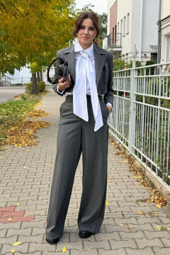 Классические женские брюки прямого кроя из текстиля для каждого дня ERTANNO 2206 - фото 3