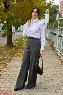 Классические женские брюки прямого кроя из текстиля для каждого дня ERTANNO 2206 - фото 2