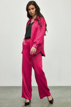 Широкие брюки с завышенной талией на резинке для ярких образов Femme & Devur 90040 1.32F(170) - фото 5