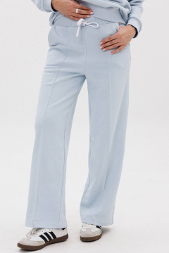 Голубые спортивные брюки из хлопка с стрелками и поясом GO F2065/29-1413. 170-176 - фото 3