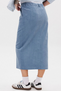 Юбка миди из вельвета с разрезом и карманами GO F2107/29-1413. 170-176 - фото 2