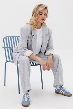 Костюм из хлопкового штрукса с прямыми брюками и жакетом GO F3105/50-04. 170-176 - фото 4