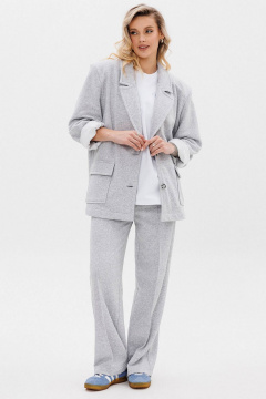 Костюм из хлопкового штрукса с прямыми брюками и жакетом GO F3105/50-04. 170-176 - фото 1