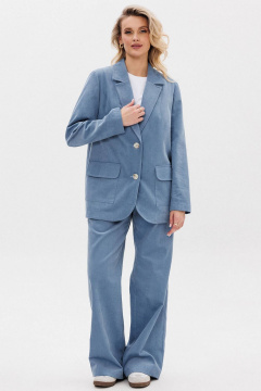 Деловой костюм из хлопкового вельвета с юбкой-миди GO F3106/29-1413. 170-176 - фото 2