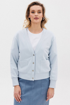 Кардиган на каждый день из трикотажа голубой GO F4067/29-1413. 170-176 - фото 3