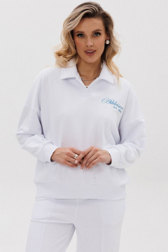 Свитшот с отложным воротником и контрастной печатью GO F4075a/01-01. 170-176 - фото 2