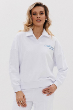 Свитшот с отложным воротником и контрастной печатью GO F4075a/01-01. 170-176 - фото 1