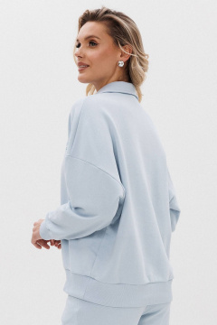 Свитшот свободный с воротником и контрастной печатью GO F4075a/29-1413. 164-170 - фото 2