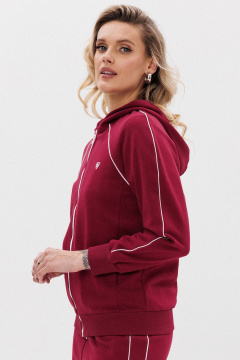 Зип-худи с капюшоном, вышивкой и логотипом из хлопка GO F4081/12-01. 170-176 - фото 3