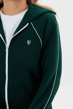 Зип-худи с капюшоном, вышивкой и логотипом из хлопка GO F4081/25-02. 170-176 - фото 3