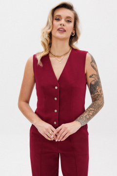 Демисезонный трикотажный жилет на пуговицах GO F4088/12-01. 164-170 - фото 3