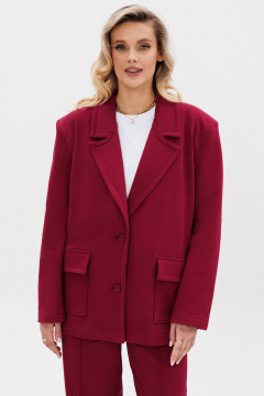 Жакет oversize с широкими плечами и пиджачным воротником GO F4105/12-01. 170-176 - фото 3