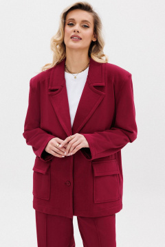 Жакет oversize с широкими плечами и пиджачным воротником GO F4105/12-01. 170-176 - фото 2