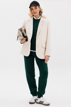 Белый вельветовый жакет прямой фитинг без подкладки GO F4106/02-01. 170-176 - фото 2