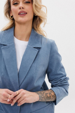 Голубой вельветовый жакет с накладными карманами GO F4106/29-1413. 170-176 - фото 3