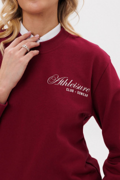 Спортивный свитшот с контрастной печатью и облегающим кройом GO F4107а/12-01. 170-176 - фото 2