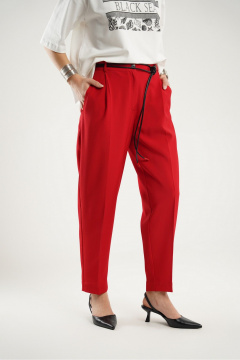 Брюки с прорезными карманами и складками из текстиля Deesses 4329 - фото 4