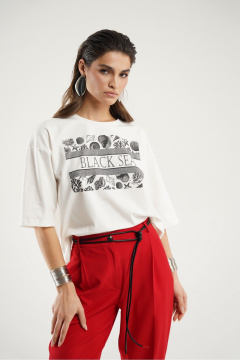 Свободная блуза из трикотажа с круглым вырезом Deesses 6366.1 - фото 4