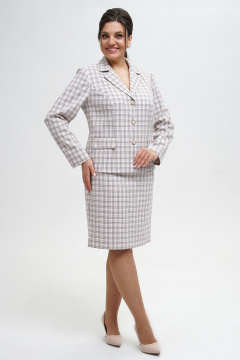 Жакет и юбка костюм на каждый день в деловом стиле Alani Collection 2284 - фото 1