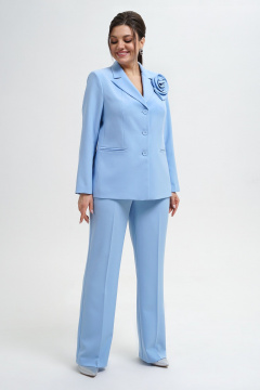 Брюки, жакет Alani Collection 2143 голубой - фото 2
