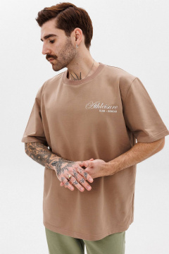 Футболка с контрастной печатью из хлопкового трикотажа GO M1001a/04-03. 176-182 - фото 1