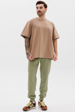 Брюки зауженные с манжетами и поясом из кашкорсе GO M2070/26-02. 182-188 - фото 3