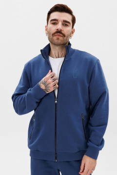 Демисезонный спортивный костюм из хлопка с металлическими молниями GO M3161/20-01. 176-182 - фото 5