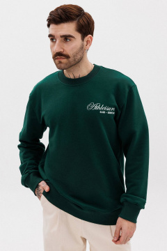 Свитшот хлопковый с печатью и манжетами из кашкорсе GO M4107а/25-02. 176-182 - фото 1