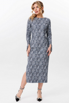 Приталенное платье из трикотажа с разрезом по низу Faufilure C1714 - фото 1