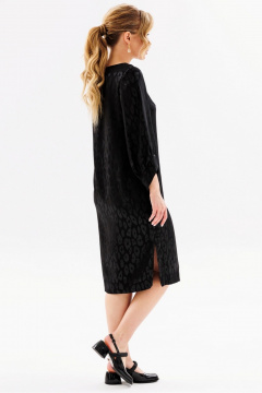 Свободное платье из жаккарда с карманами и разрезами Faufilure C1693 - фото 3