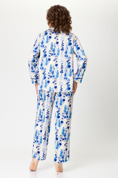 Костюм двухпредметный жакет и брюки на резинке Svetlana-Style 1767 голубой_принт - фото 2