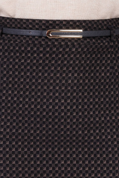 Юбка карандаш с разрезом и ремешком Domna 71054 черный - фото 5