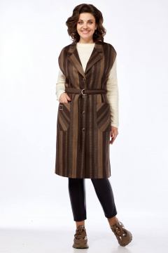 Демисезонный жилет с поясом и накладными карманами Matini 4.1456/1 - фото 4