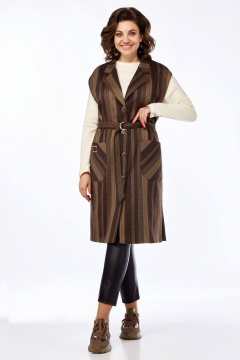 Демисезонный жилет с поясом и накладными карманами Matini 4.1456/1 - фото 1