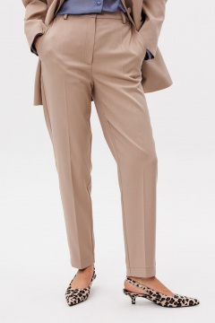Брюки зауженные 7/8 из костюмной ткани на каждый день EOLA 2812 темно-бежевый - фото 3