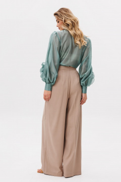 Брюки из костюмной ткани с лампасами и боковыми карманами EOLA 2804 темно-бежевый - фото 2