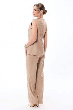 Кэжуал брюки и жилет из текстиля с рельефами Golden Valley 6601 бежевый - фото 2