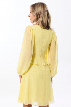 Платье с V-образным вырезом и шнуром- завязкой Golden Valley 44162 желтый - фото 4