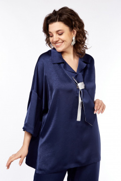 Двухпредметный костюм блуза с лацканами и брюки свободного кроя Jurimex 3272-2 - фото 3