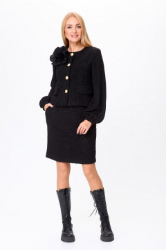 Жакет и юбка с карманами для делового образа Gamma Gracia 800 черный - фото 3