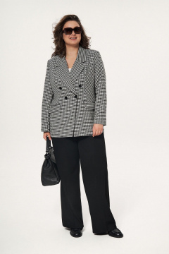 Черный брючный и жакет в деловом стиле из текстиля Slaviaelit 543 - фото 1