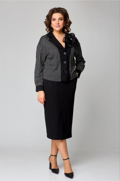Классический костюм с жакетом и юбкой из трикотажа Danaida 2251 - фото 2