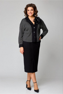 Классический костюм с жакетом и юбкой из трикотажа Danaida 2251 - фото 1
